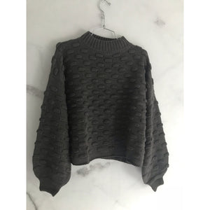 The Jacquard Sweater in Grey